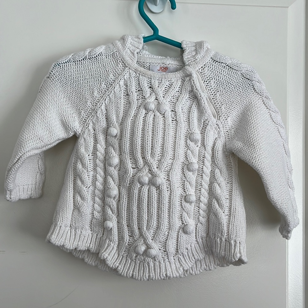 Joe Fresh cable knit hoodie size 18-24m